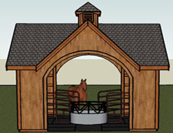 round bale horse feeder